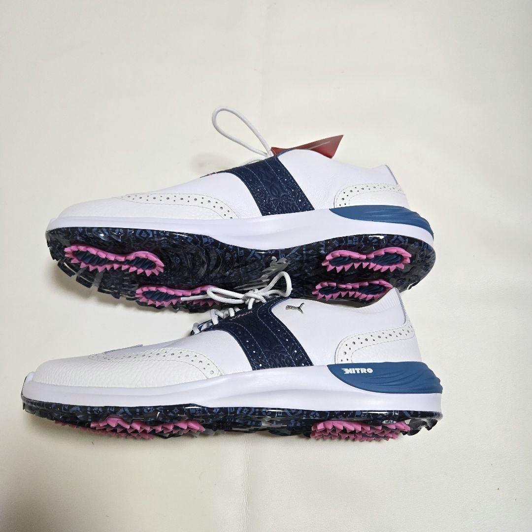【新品】プーマゴルフ ファントムキャット ニトロ フェアアイル シューズ 27㌢