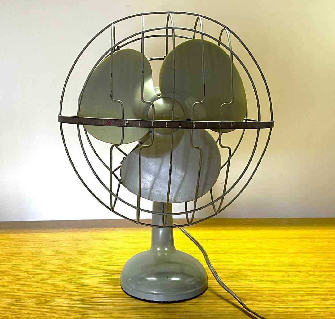 昭和レトロ家電　MITSUBISHI 三菱　卓上扇風機　完動品