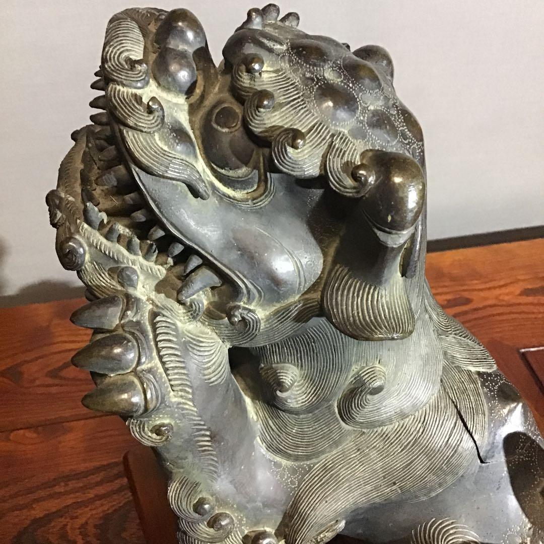 古銅獅子香炉　清朝　　　　　　　　　書5