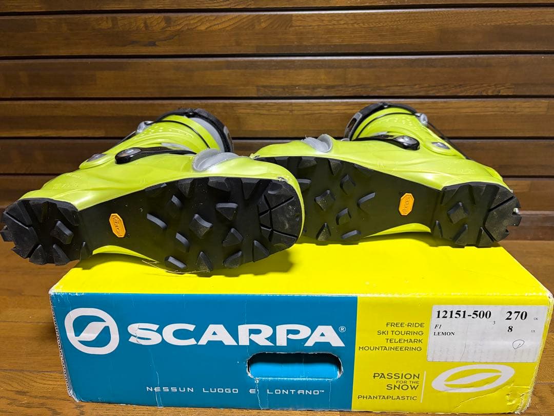 SCARPA F1 スキーブーツ 270サイズ イエロー