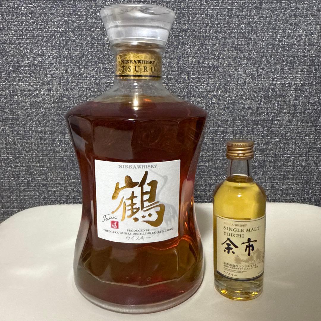 ニッカウイスキー　 鶴 700ml シングルモルト余市 50mlをお付けして