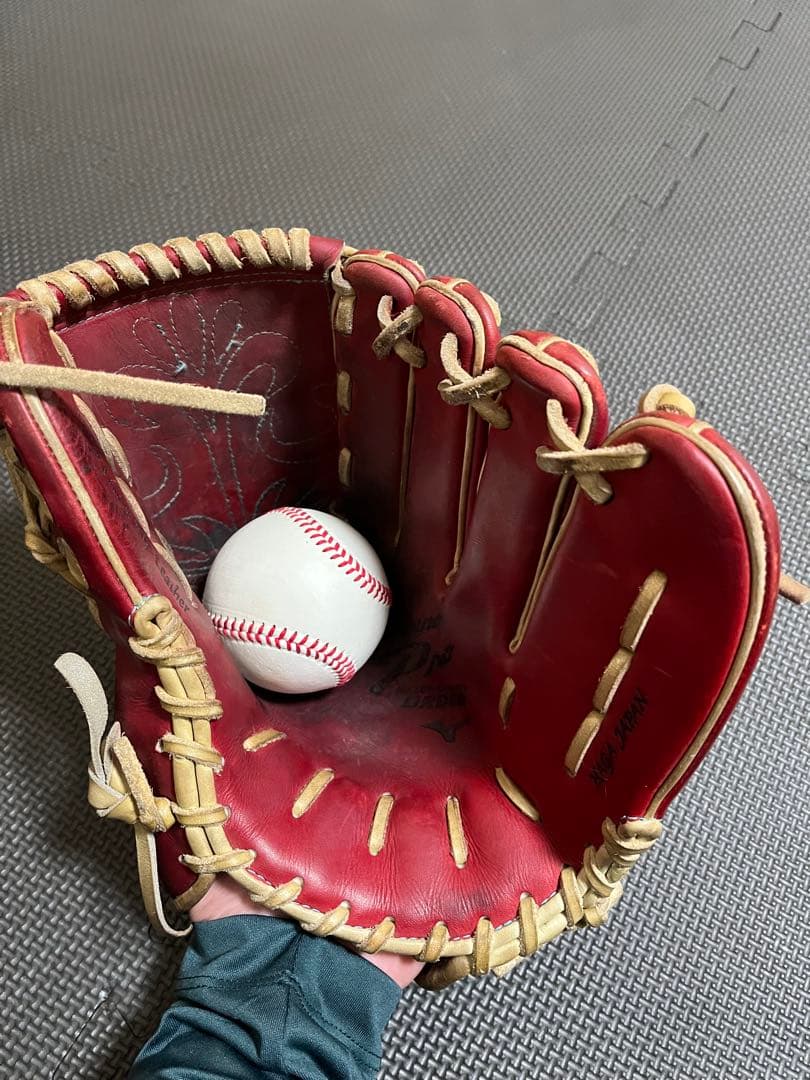 ミズノプロ　硬式投手用グローブ　石川モデル　HAGA JAPAN 袋付き