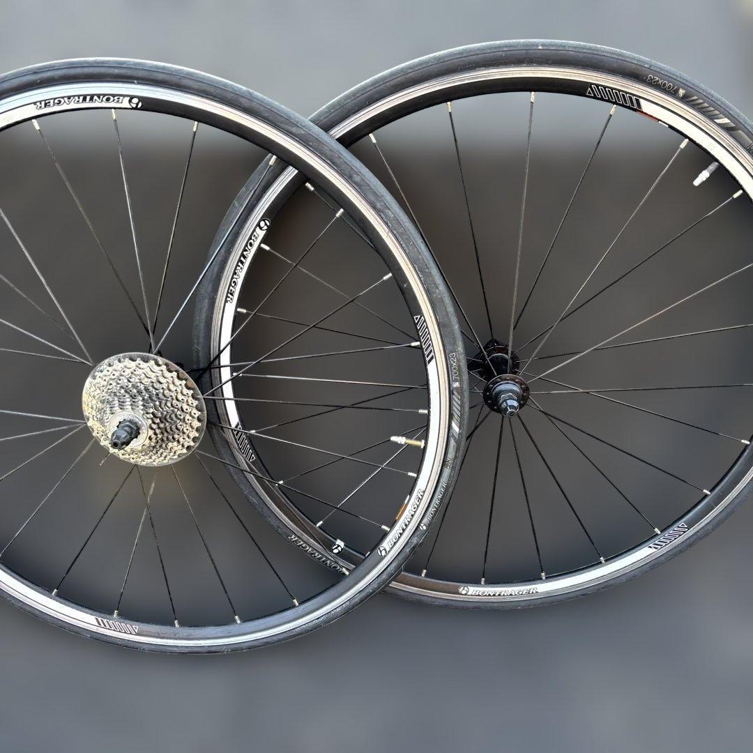 ボントレガー　700C 完組アルミホイール シマノ10速スプロケット付き