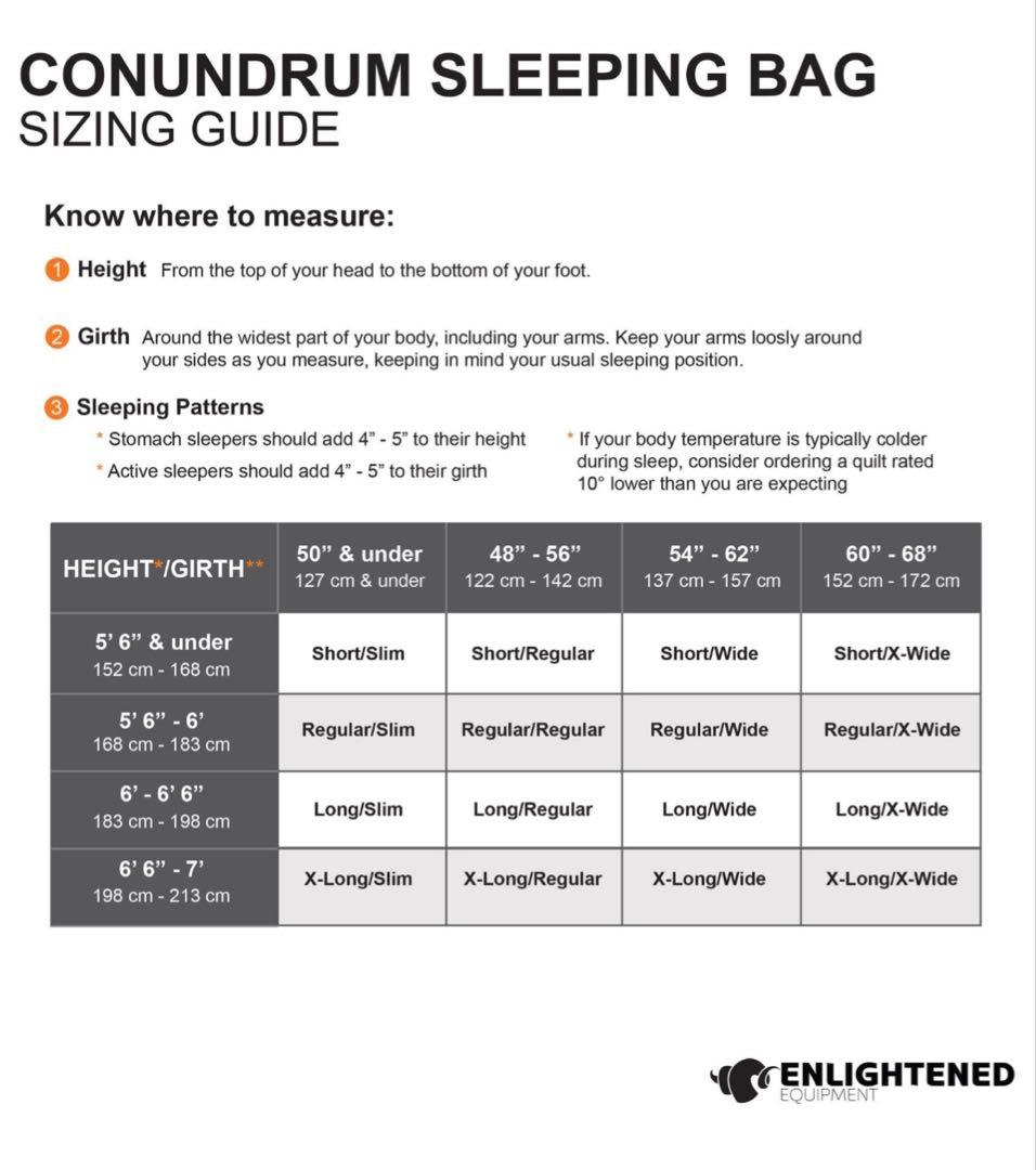 ENLIGHTENED EQUIPMENT スリーピングキルト950FP