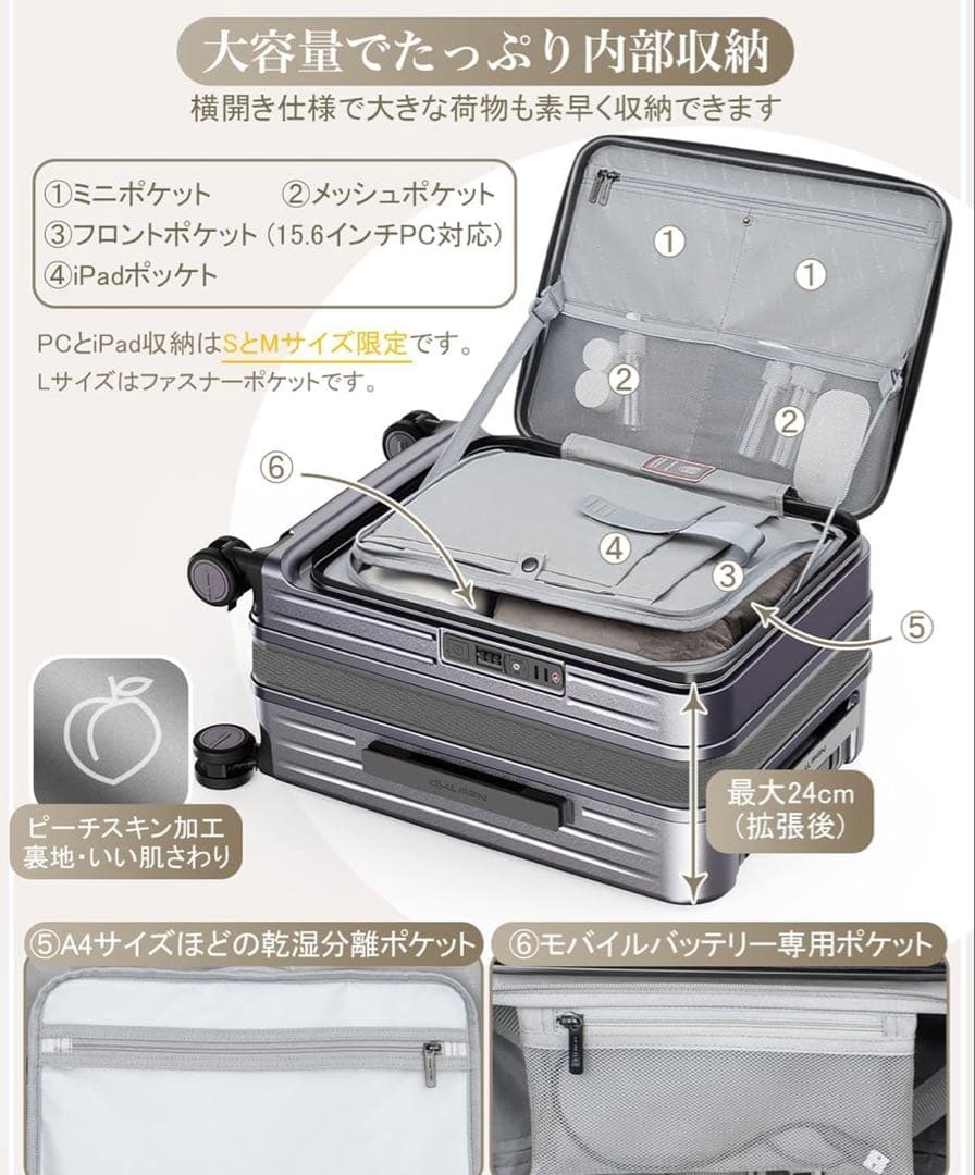 【New Trip】Mサイズ スーツケース キャリーケース