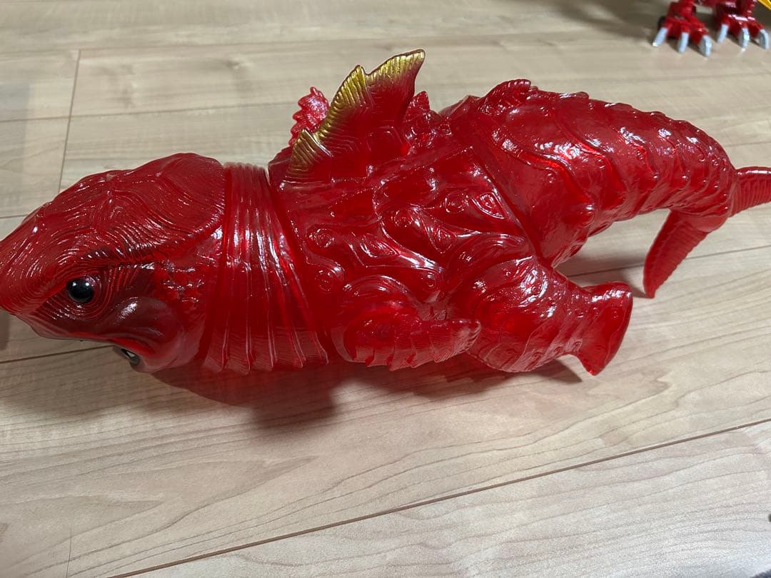 インディーズソフビ サンガッツ本舗 メガロドン　サッポロレッド