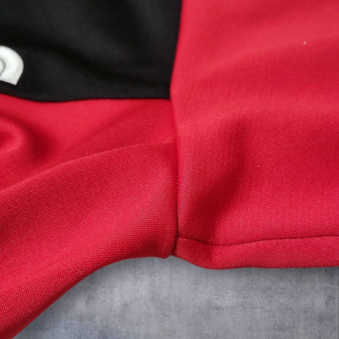 美品NORTH FACEノースフェイスジャージ上下セットアップ赤×黒M