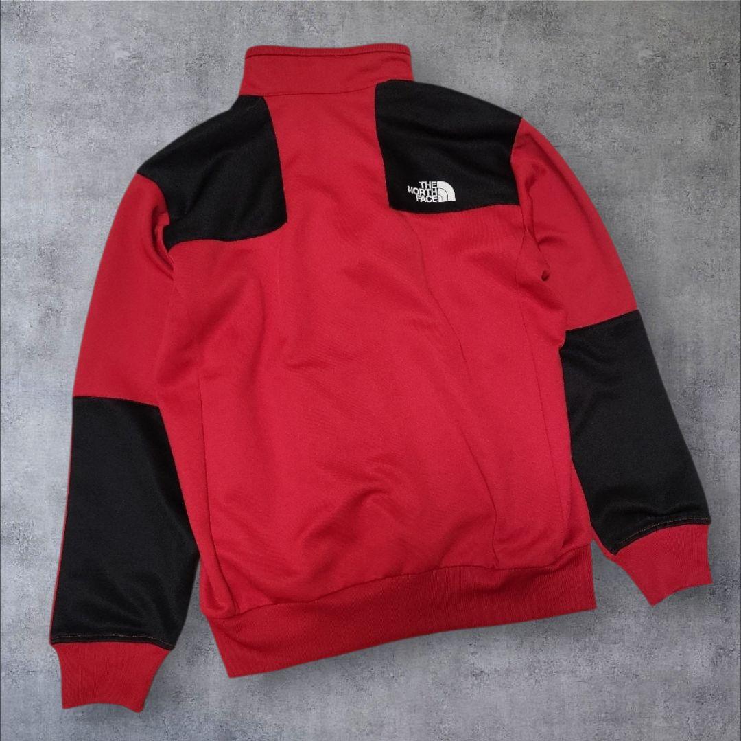 美品NORTH FACEノースフェイスジャージ上下セットアップ赤×黒M