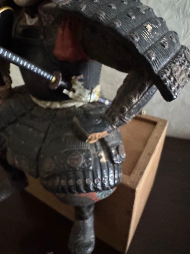 伊達政宗公塑像　大正期頃　博多人形