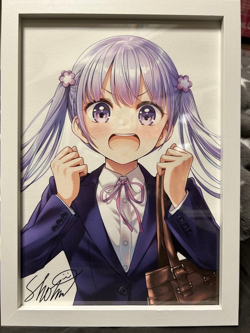 NEW GAME！ 完結記念展 額付 複製サイン入り アートグラフ A4