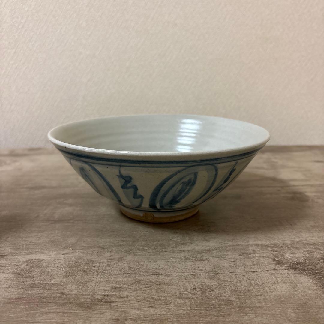 呉須繪　鉢　新井謹也（号 孚鮮そせん）　未使用　京焼　時代物