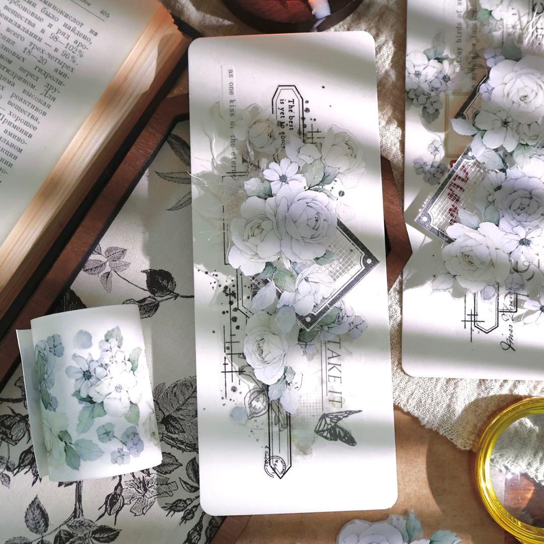 壹洱原创《语瑶-蓝色》海外マスキングテープ　マステ 【2362】