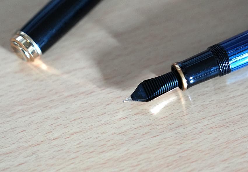 Pelikan ペリカン スーベレーン M800 ニブF 青軸 万年筆【美品】