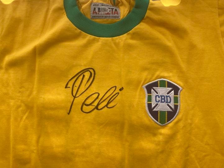 ブラジル代表　ペレ　サイン入りユニフォーム　ワールドカップ　優勝　激レア
