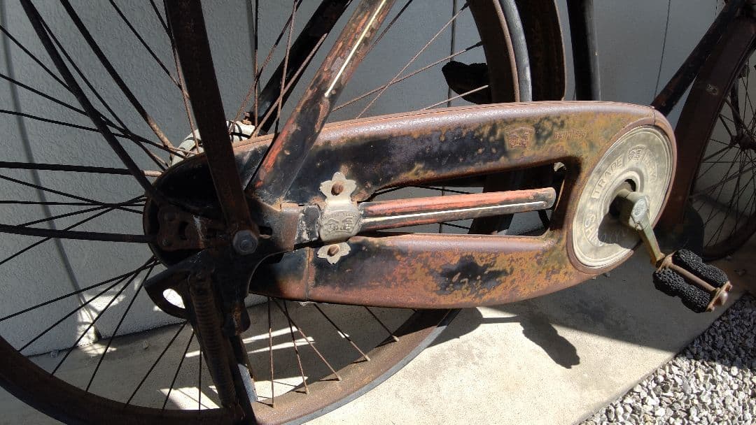 サイクルマーク 古い自転車 ドライブトレイン