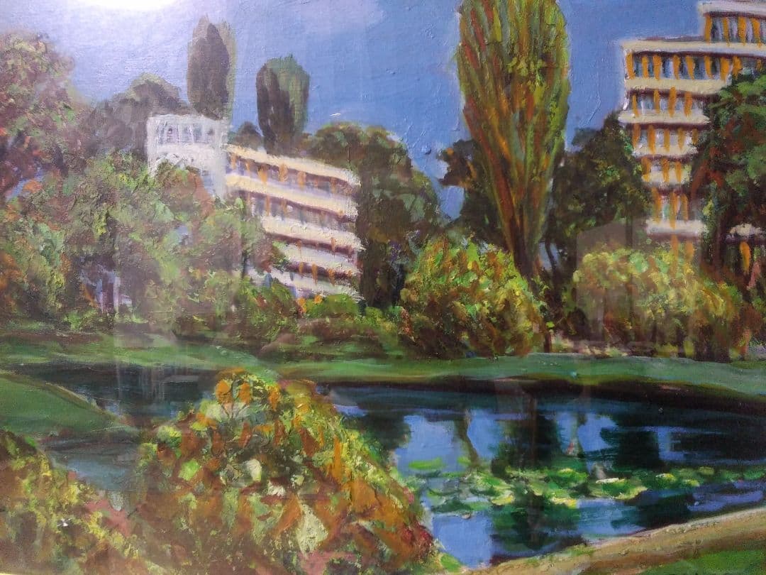 絵画シリーズNO1 油彩画 風景画 昭和レトロ 西澤 栄一画伯 「札幌」 F8号