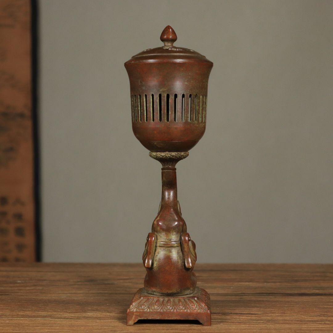 銅器 香炉 福象宮灯 薫香炉 室内檀香炉 盤香炉 蠟燭灯 香道具 工芸品 置物