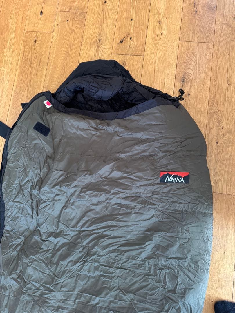 NANGA 寝袋 日本製 ダークグレー/ブラック