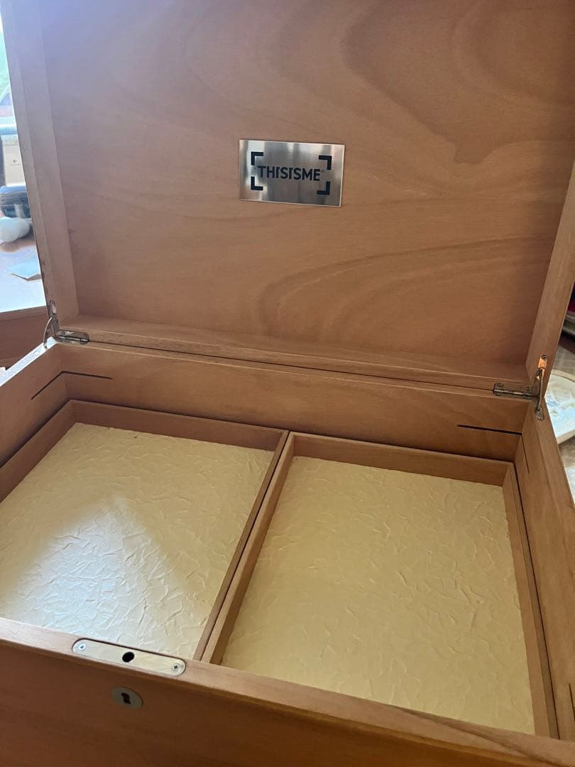 THISISME コレクションボックス　キャスター付き　木製　重厚感