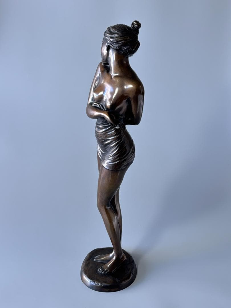 竹中正晴 ブロンズ像 はじらい 女性像 裸婦 高岡銅器 高さ62㎝