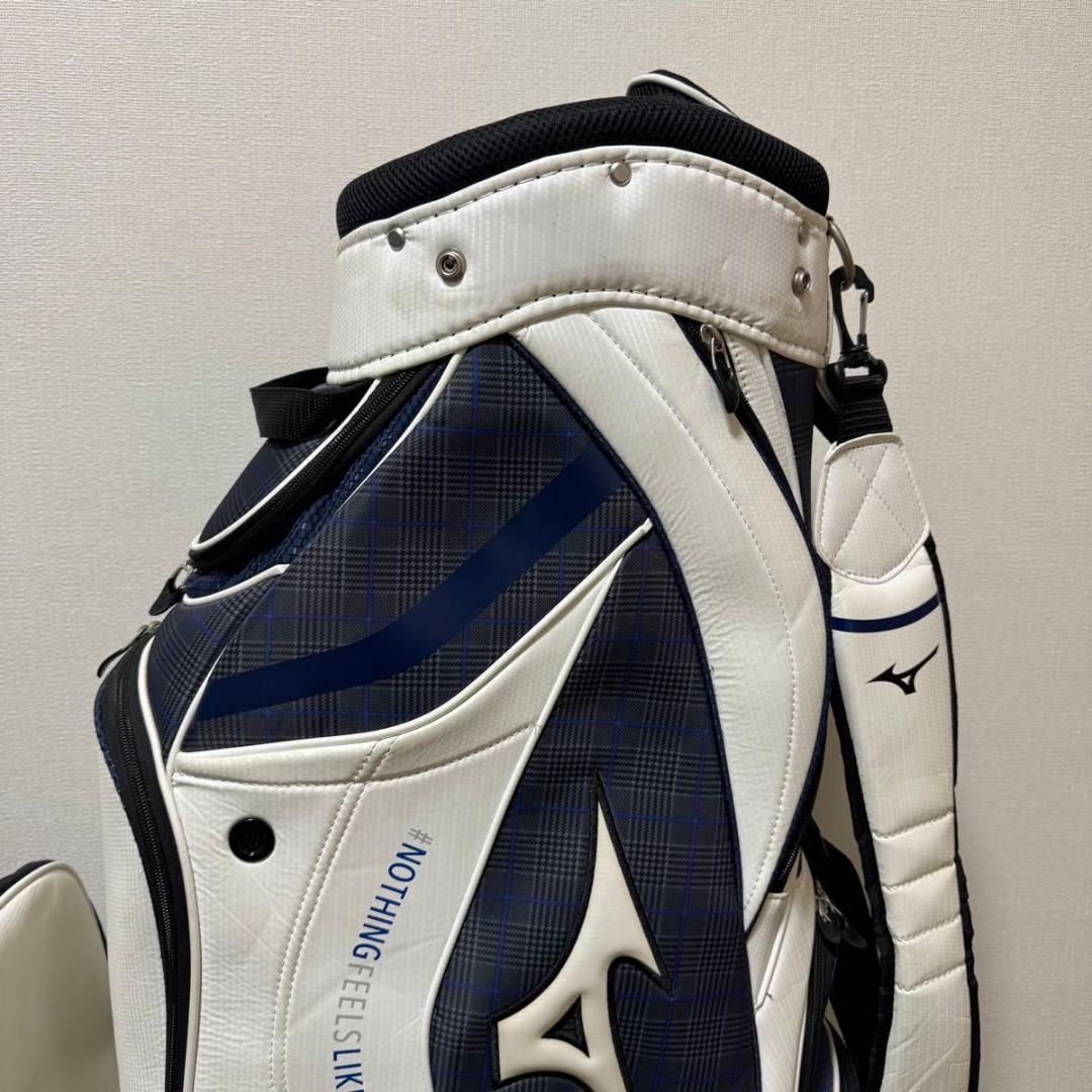 MIZUNO ミズノ キャディバッグ ゴルフバック タータンチェック フード付き