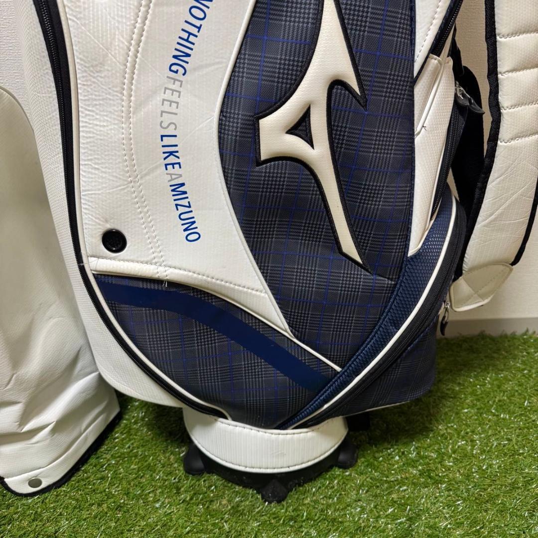 MIZUNO ミズノ キャディバッグ ゴルフバック タータンチェック フード付き