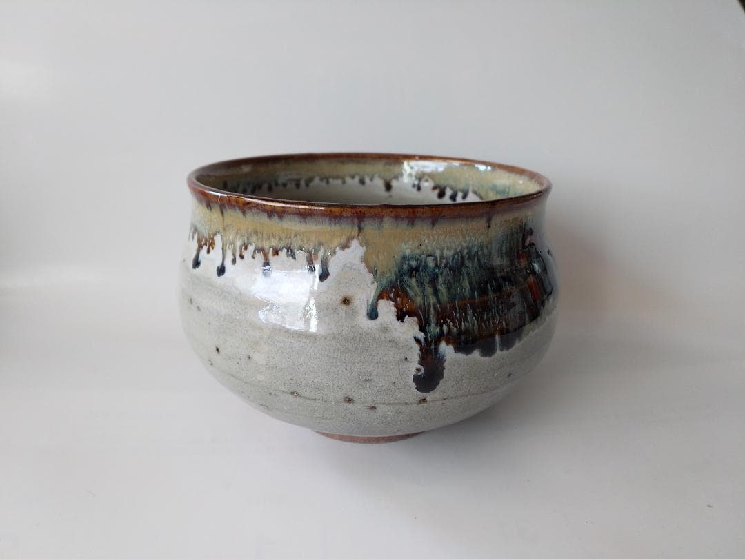 茶道具 丹山窯 小峠葛芳 作 灰釉塩笥 茶碗 共箱 共布 栞 茶器 抹茶碗 新品