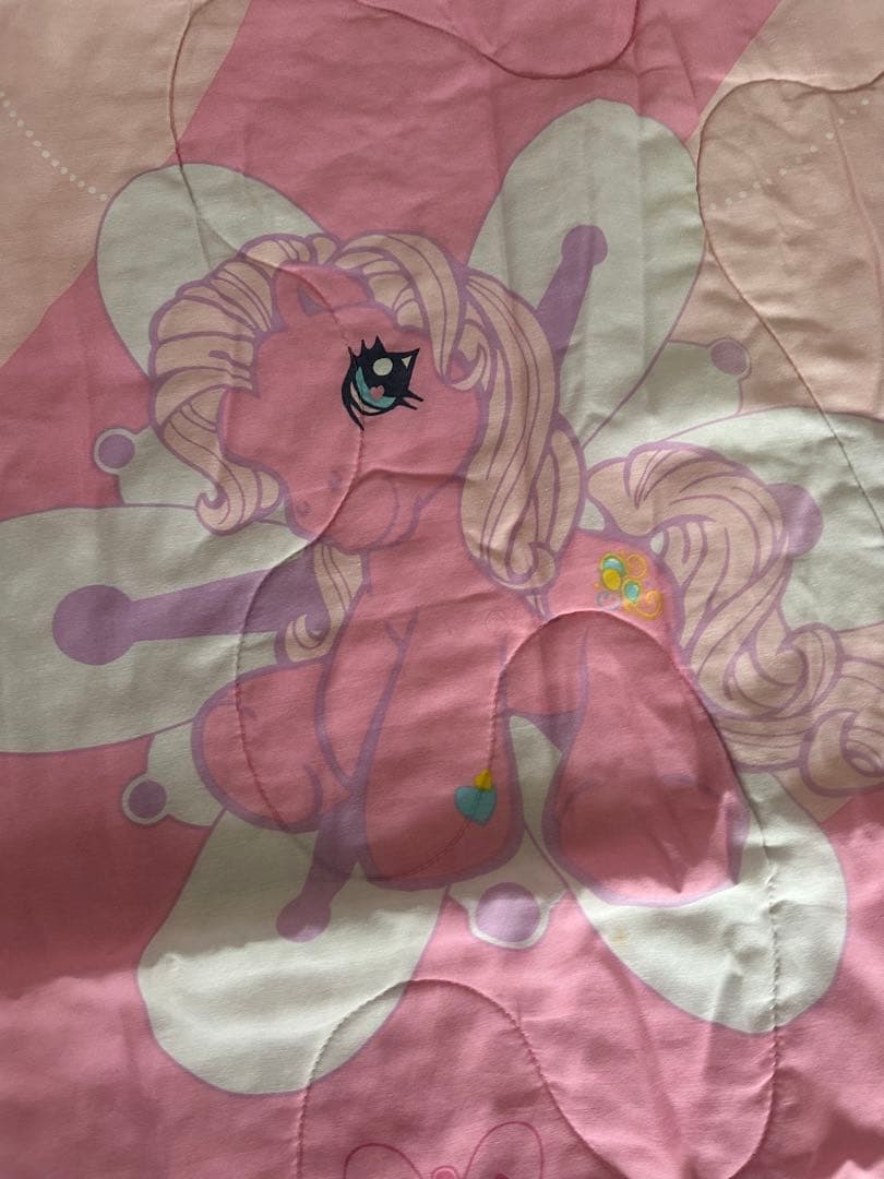 マイリトルポニーふとん　ヴィンテージ USAブランケット　ケアベア　ナイルパーチ