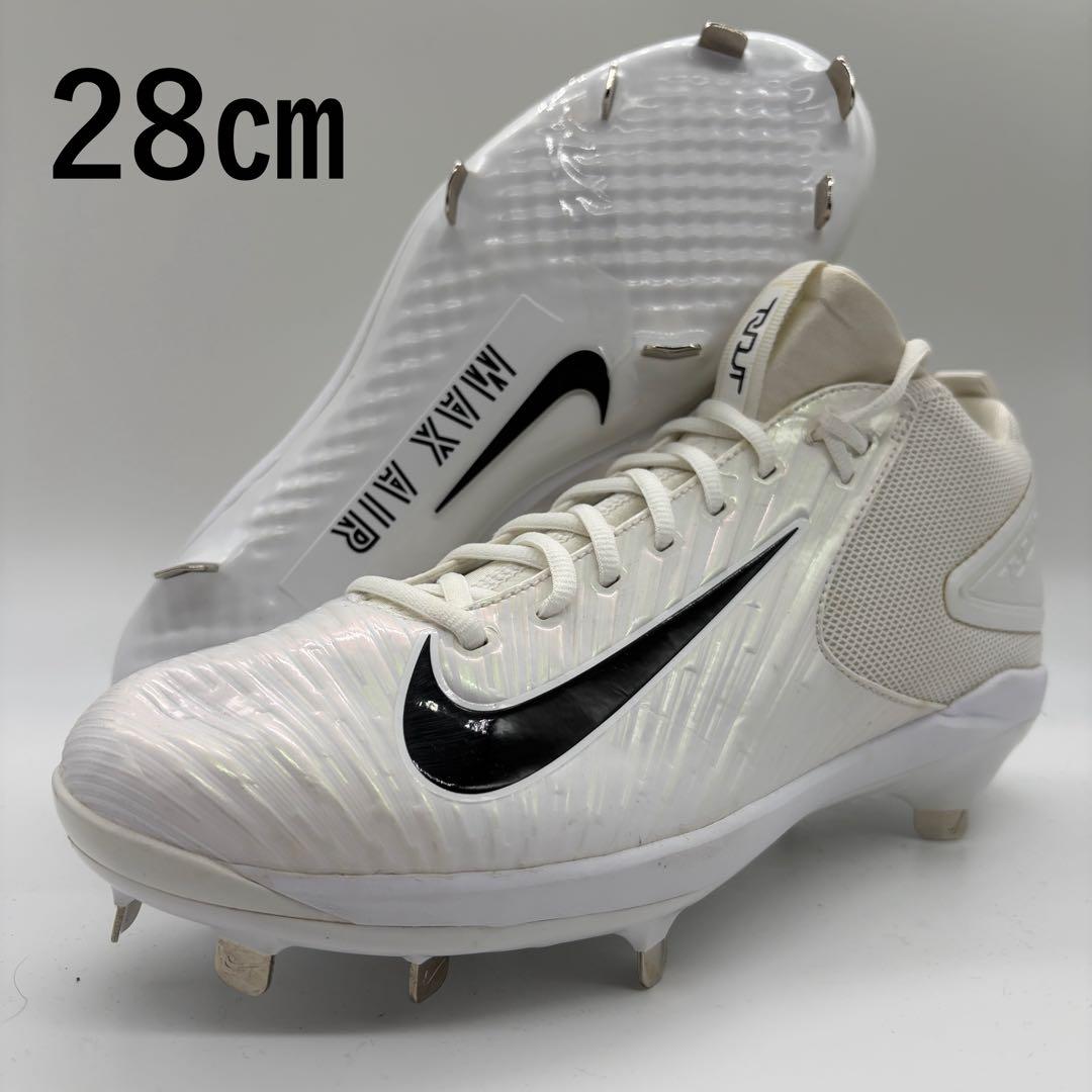 NIKE トラウト 野球 スパイク ホワイト 白 28㎝ ミドルカット 軽量