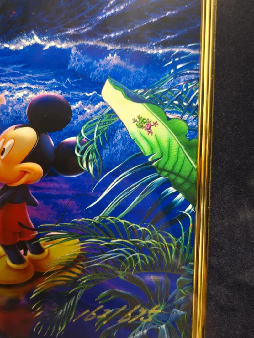 ラッセン　ダイヤ2個　ツーハーツアズワン(S)　直筆サイン　ミッキー　ディズニー