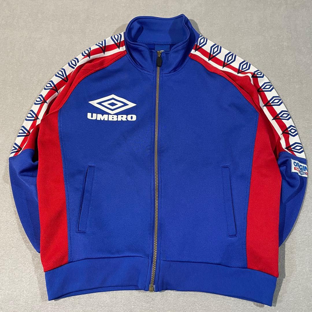 【90s】UMBROトラックセットアップ M 青赤白/アンブロ/ジャージ