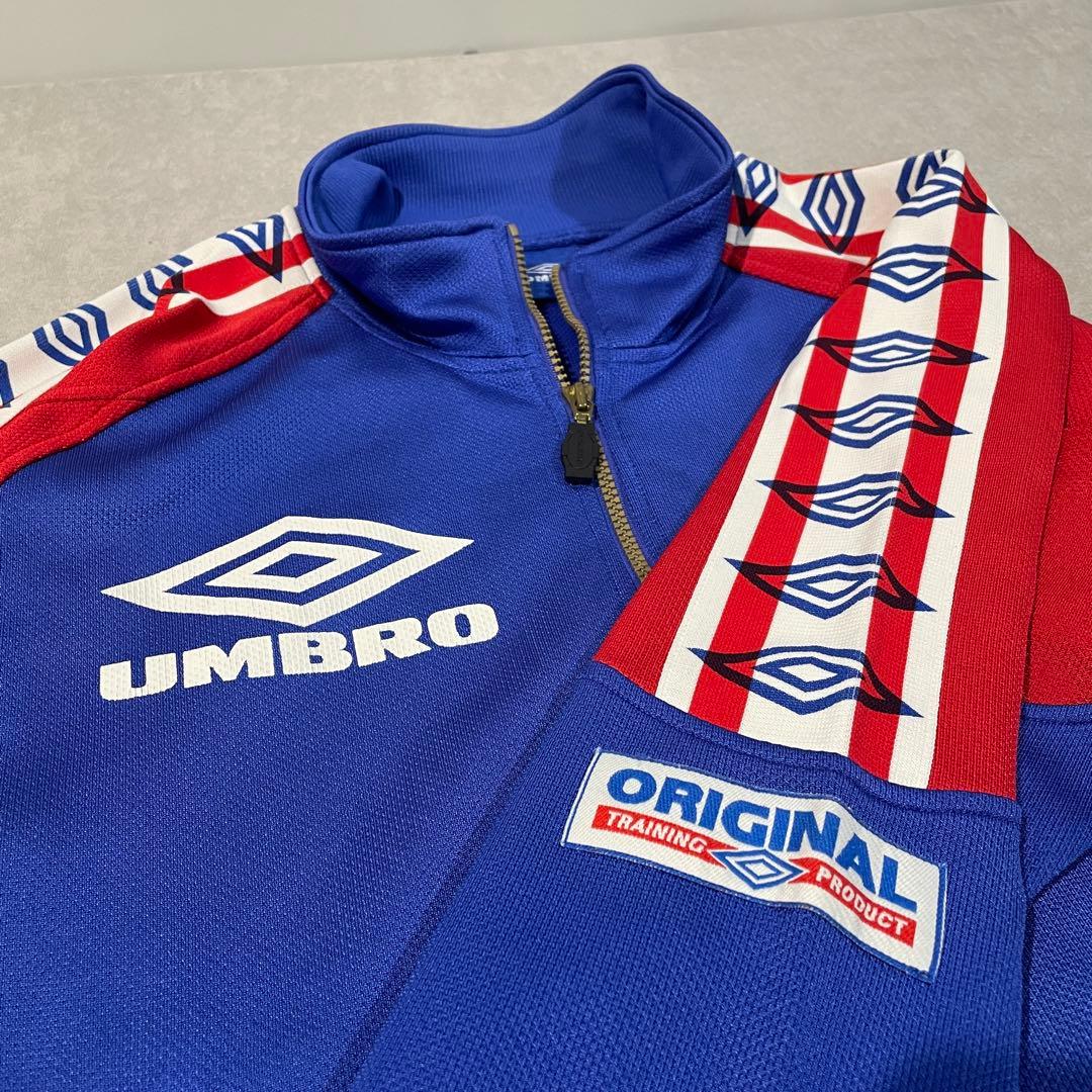 【90s】UMBROトラックセットアップ M 青赤白/アンブロ/ジャージ