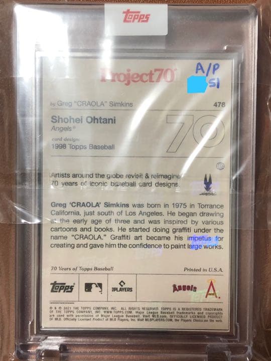 【大谷翔平選手】Topps Project70  #478 AP