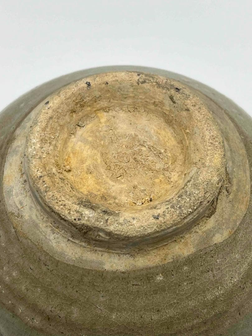 宋時代　青磁　越窯刻字碗　【祿祿】茶鉢　唐物　古賞物　時代物(D-13)