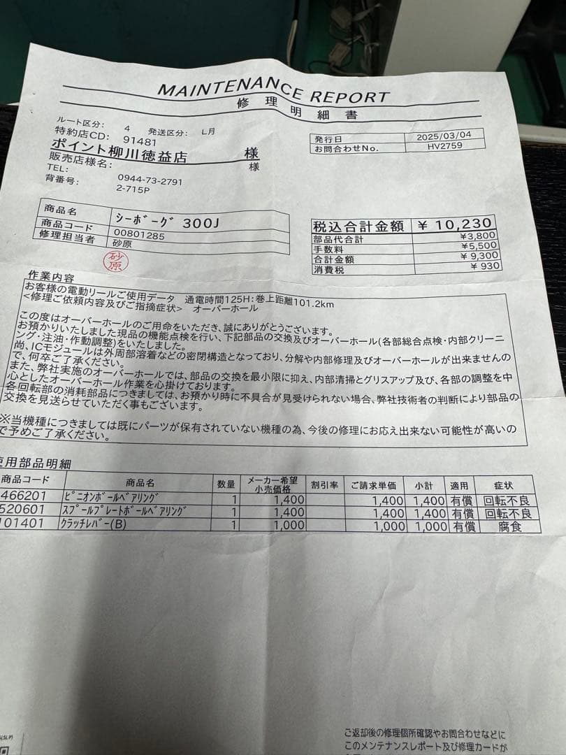 DAIWA シーボーグ 300J 電動リール