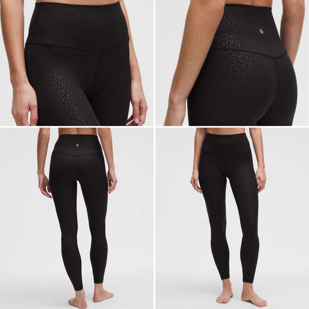 ルルレモン　レオパード柄 ブラック ヨガレギンス　パンツ サイズ6