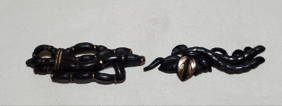 赤銅製　結び木賊(とくさ)の図　江戸時代