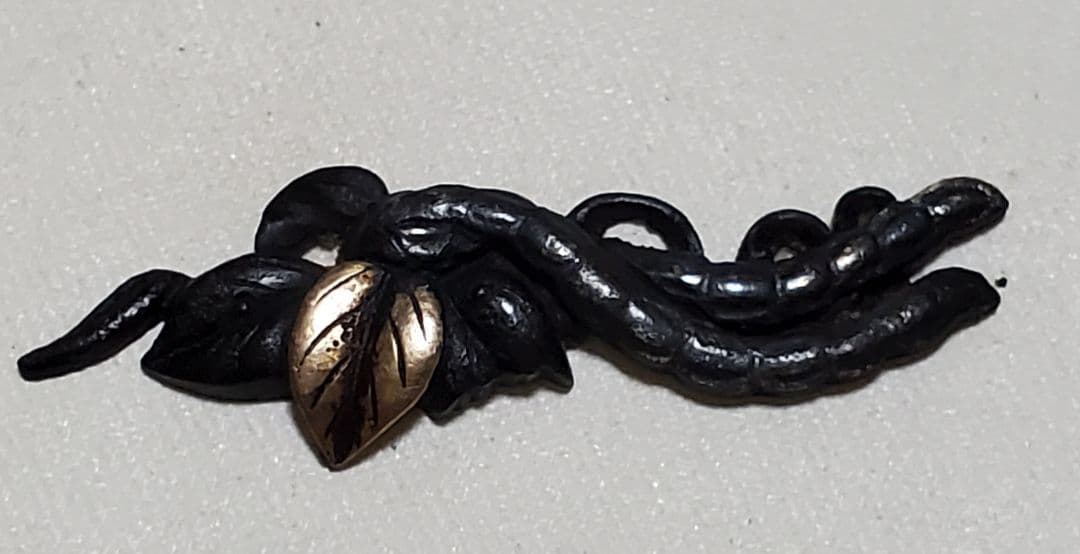 赤銅製　結び木賊(とくさ)の図　江戸時代