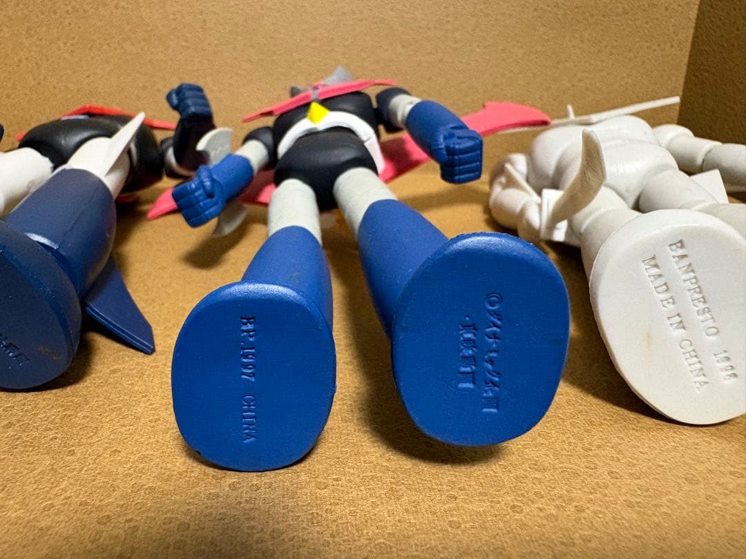 【当時物】激レア グレートマジンガー 未塗装白原型＆彩色済みソフビ 3体セット