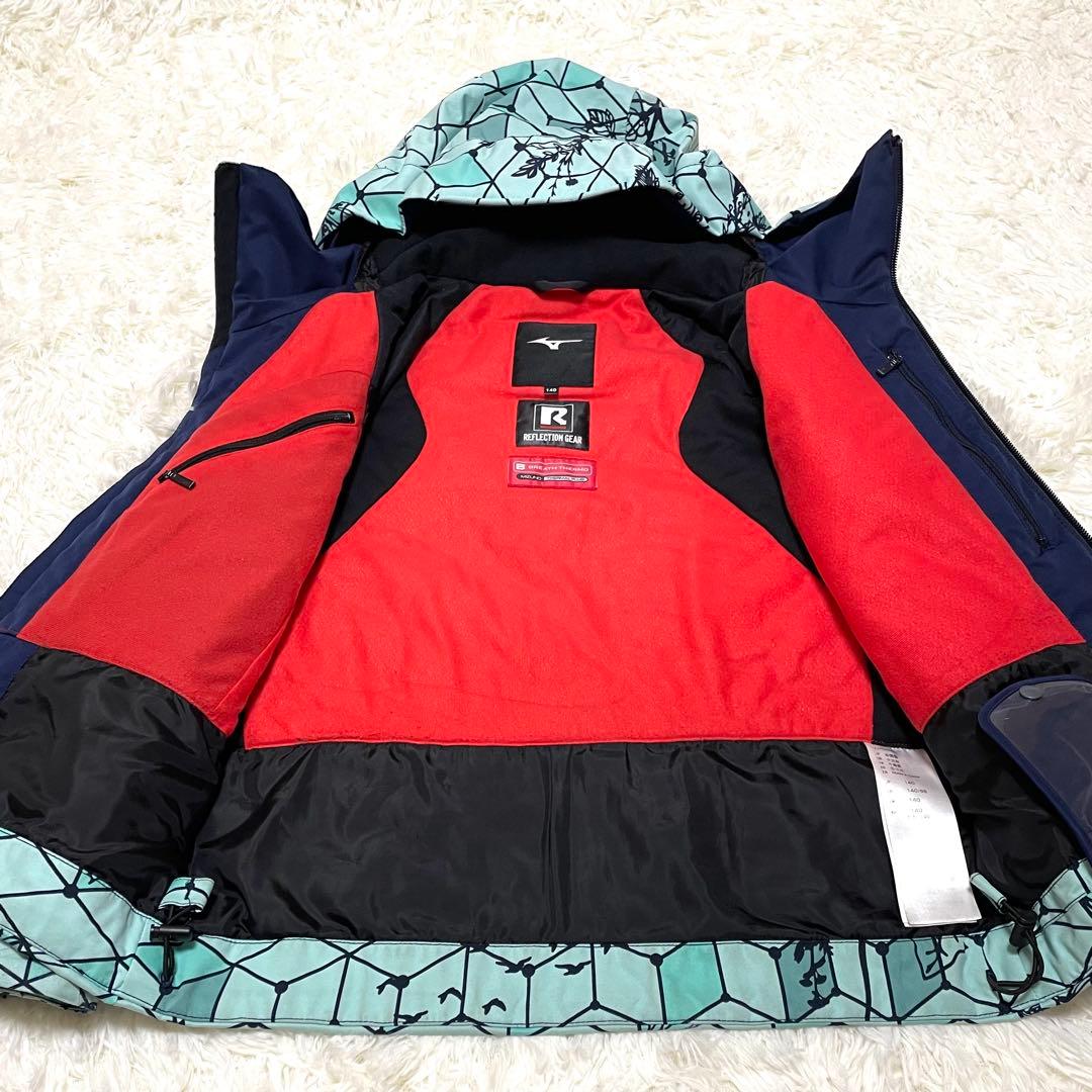 ミズノ チームJr 140 スキーウェア上下 ブレスサーモ 競技用 フルオープン