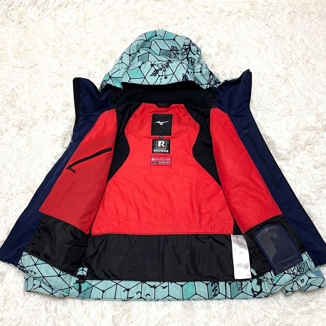 ミズノ チームJr 140 スキーウェア上下 ブレスサーモ 競技用 フルオープン
