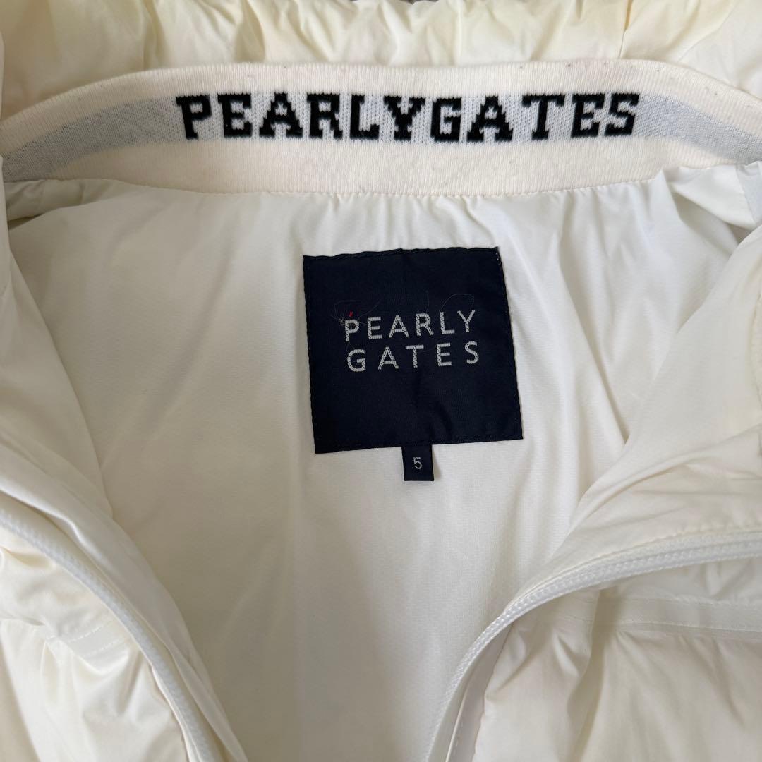 パーリーゲイツ　ダウン　ジャケット　ブルゾン　L〜XL相当 白　ドローコード付き