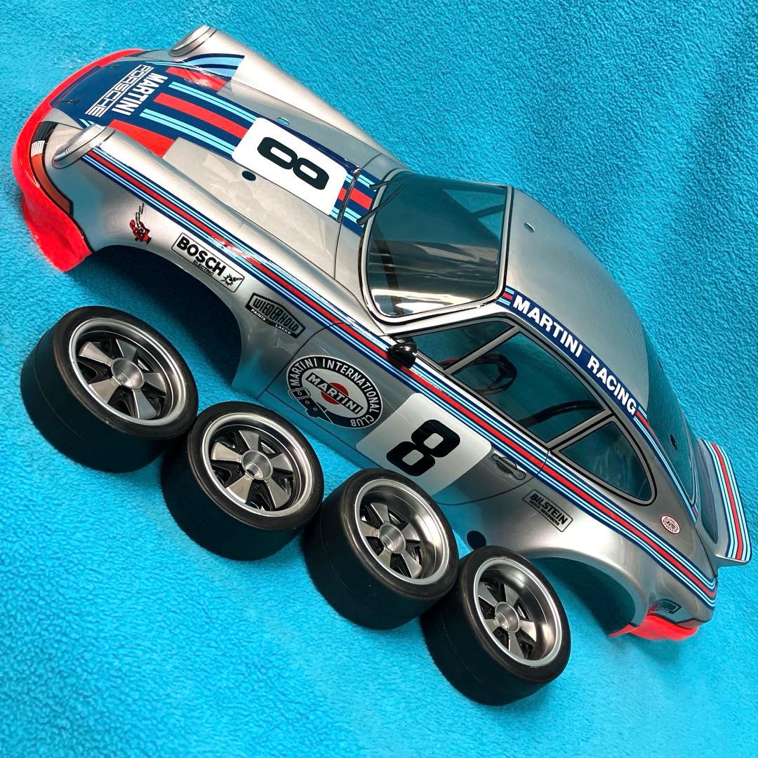未使用品　タミヤ RCカー　ポルシェ911カレラボディ & タイヤ、ホイール