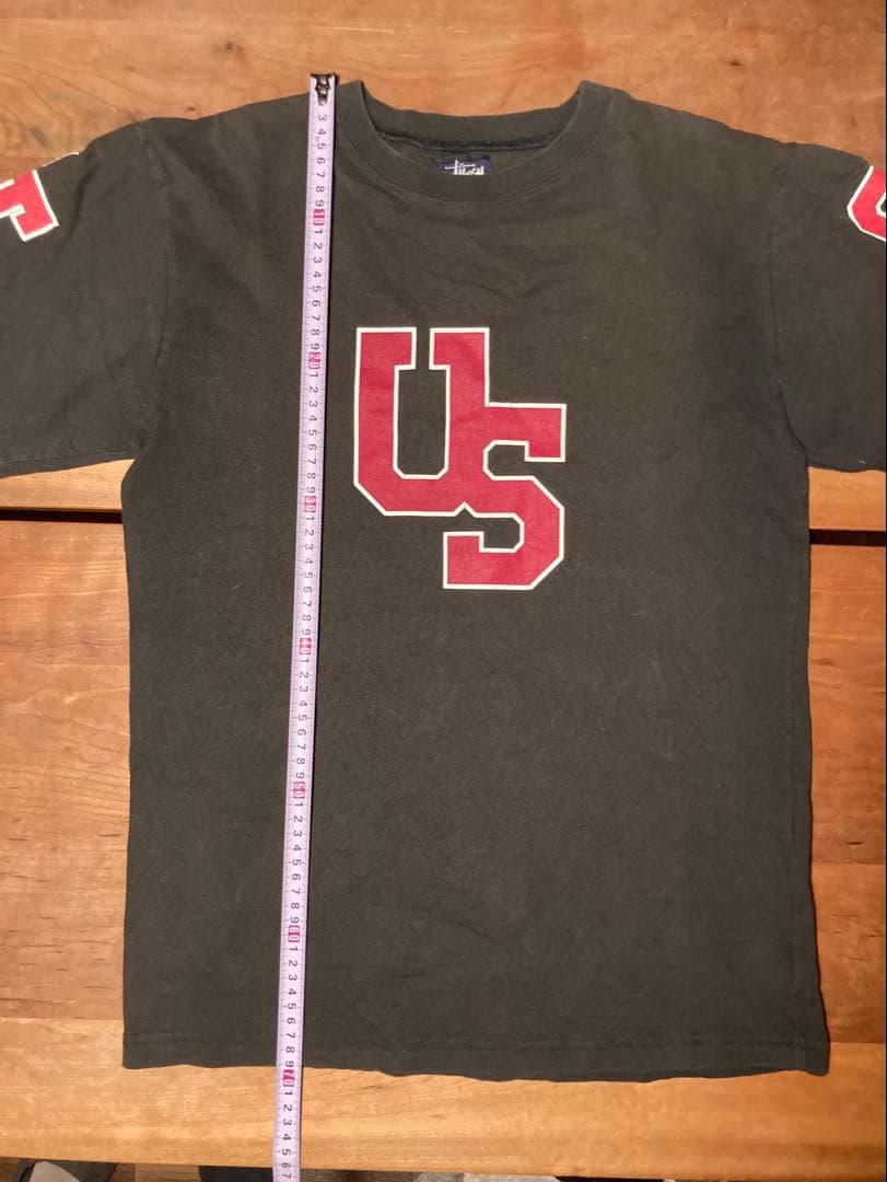 90's OLD STUSSY 紺タグ 袖プリントロンT Mサイズ USA製