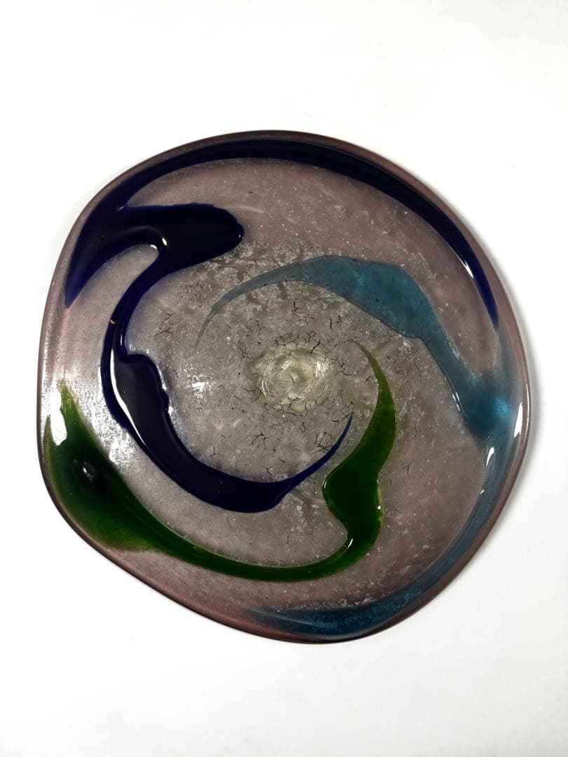 【稲嶺盛吉】琉球ガラス 大判プレート