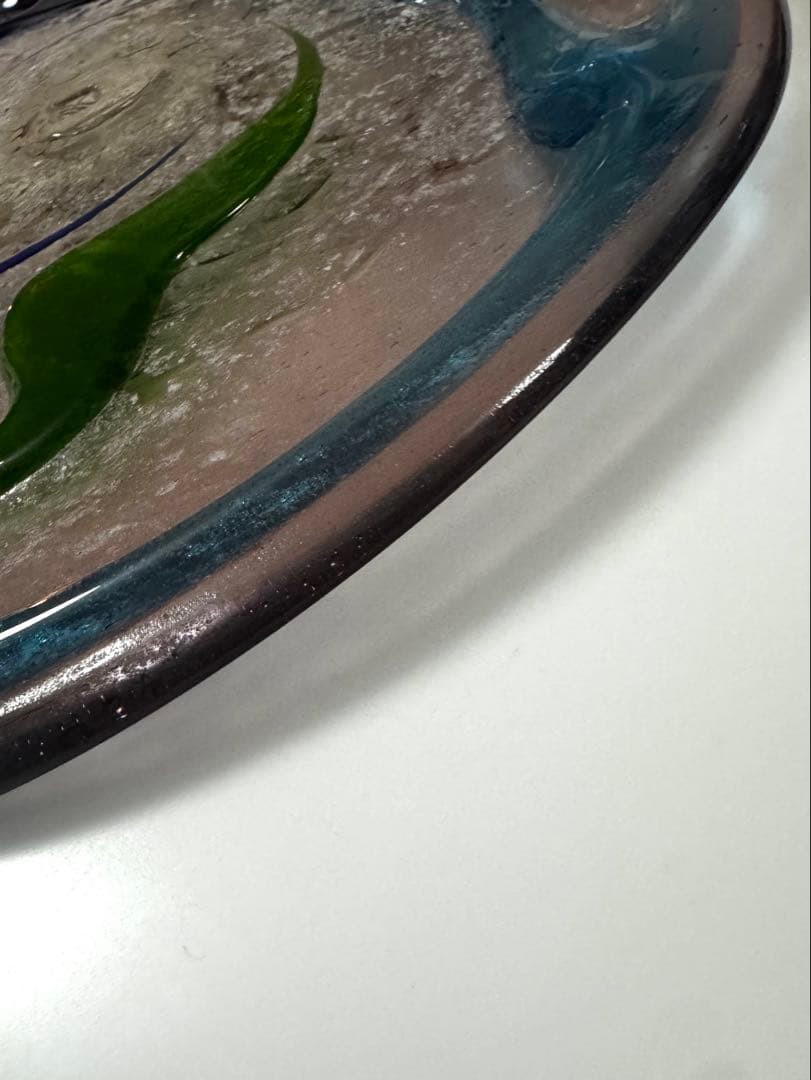 【稲嶺盛吉】琉球ガラス 大判プレート