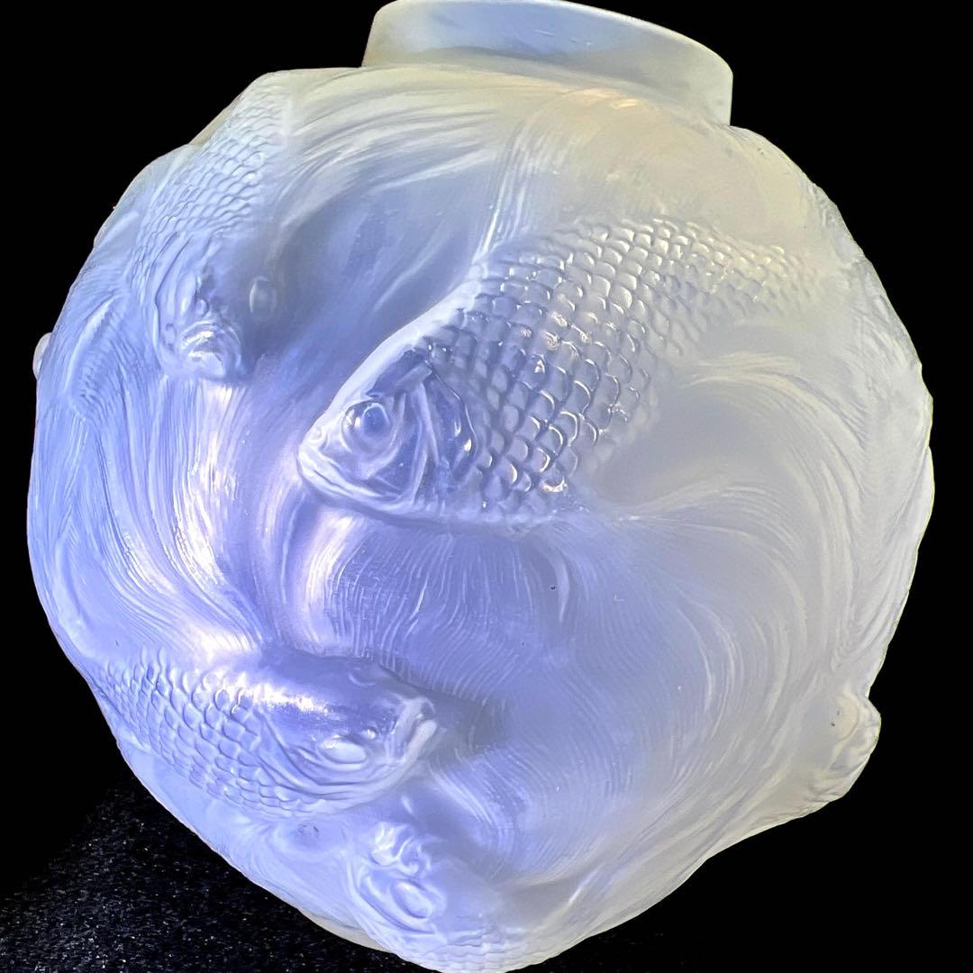 専用1920年頃　ルネ・ラリックFORMOSEウランガラス花瓶　高さ約17.5㎝