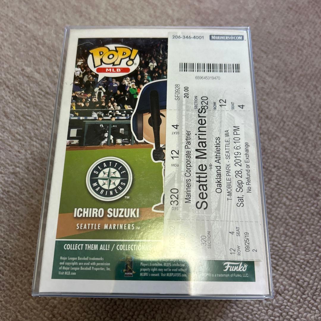当日のチケット付！イチロー、Funko POP人形、シアトル球場限定＋写真