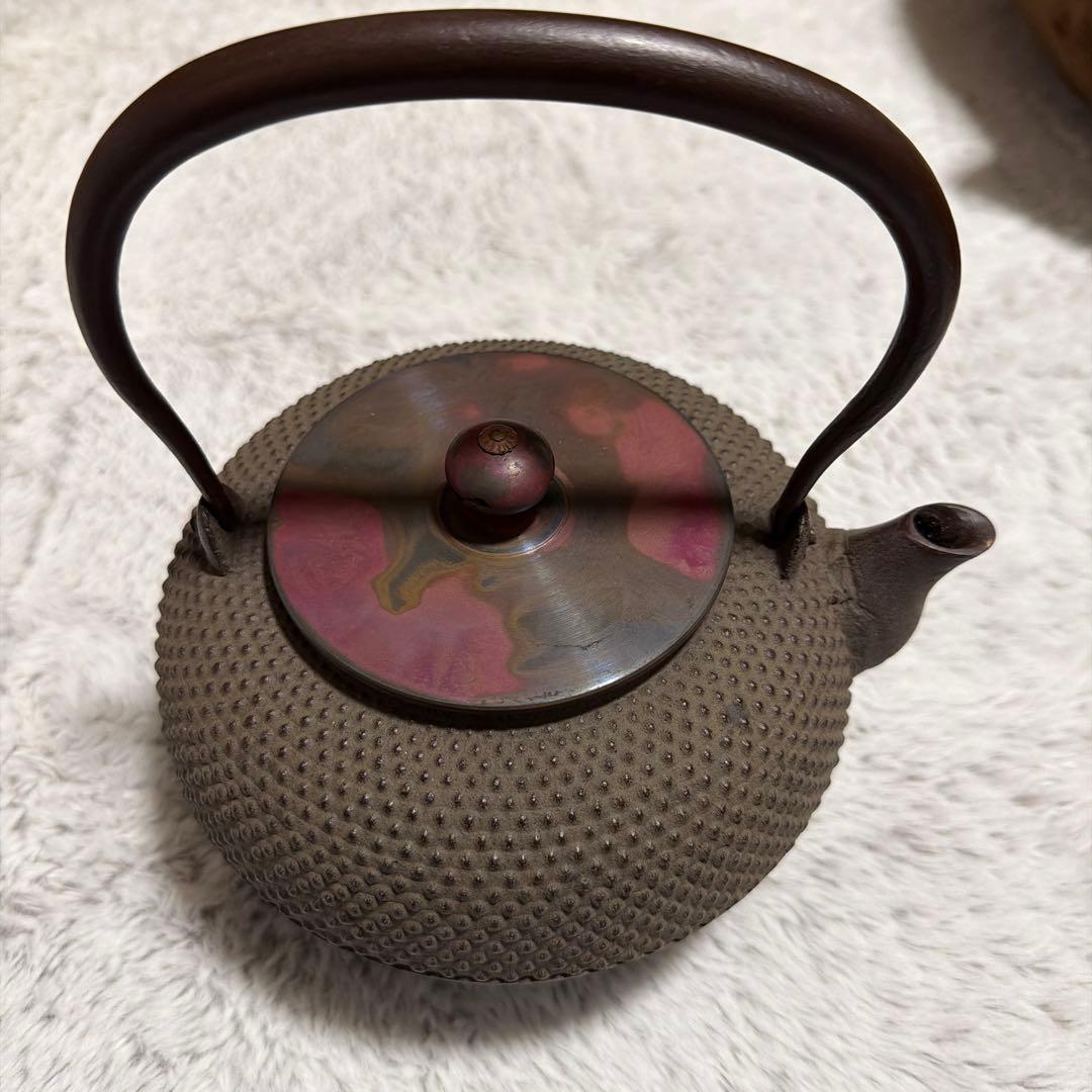 南部鉄器 鉄瓶 急須 霰模様 茶器