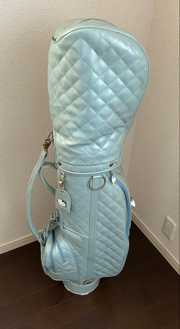 超レア希少 キティちゃん 水色 キルティングキャディバッグ